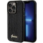 Guess GUHCP13XPSFDGSK Black Hardcase Sequin Script Metal Kryt iPhone 13 Pro Max