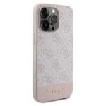 Guess GUHCP14LG4GLPI Pink Hardcase 4G Stripe Collection Kryt iPhone 14 Pro