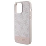 Guess GUHCP14LG4GLPI Pink Hardcase 4G Stripe Collection Kryt iPhone 14 Pro