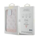 Guess GUHCP14LG4GLPI Pink Hardcase 4G Stripe Collection Kryt iPhone 14 Pro