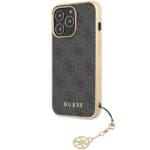 Guess GUHCP14LGF4GGR Grey Hardcase 4G Charms Collection Kryt iPhone 14 Pro