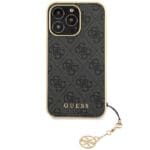 Guess GUHCP14LGF4GGR Grey Hardcase 4G Charms Collection Kryt iPhone 14 Pro