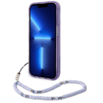 Guess GUHCP14LHGCOHU Purple Hardcase Translucent Pearl Strap Kryt iPhone 14 Pro
