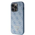 Guess GUHCP14LP4TDSCPB Blue Hardcase Crossbody 4G Metal Logo Kryt iPhone 14 Pro