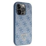 Guess GUHCP14LP4TDSCPB Blue Hardcase Crossbody 4G Metal Logo Kryt iPhone 14 Pro