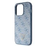 Guess GUHCP14LP4TDSCPB Blue Hardcase Crossbody 4G Metal Logo Kryt iPhone 14 Pro