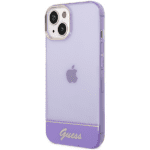 Guess GUHCP14SHGCOU Purple Hardcase Translucent Kryt iPhone 13/14/15
