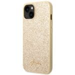 Guess GUHCP14SHGGSHD Gold Hardcase Glitter Script Kryt iPhone 13/14/15