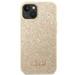 Guess GUHCP14SHGGSHD Gold Hardcase Glitter Script Kryt iPhone 13/14/15