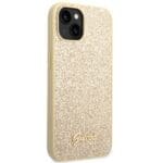 Guess GUHCP14SHGGSHD Gold Hardcase Glitter Script Kryt iPhone 13/14/15