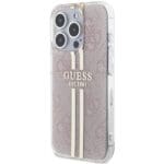 Guess GUHCP14XH4PSEGP Pink Hardcase IML 4G Gold Stripe Kryt iPhone 14 Pro Max