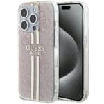 Guess GUHCP14XH4PSEGP Pink Hardcase IML 4G Gold Stripe Kryt iPhone 14 Pro Max