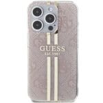 Guess GUHCP14XH4PSEGP Pink Hardcase IML 4G Gold Stripe Kryt iPhone 14 Pro Max