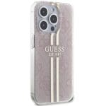 Guess GUHCP14XH4PSEGP Pink Hardcase IML 4G Gold Stripe Kryt iPhone 14 Pro Max