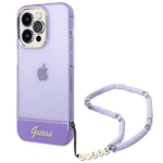 Guess GUHCP14XHGCOHU Purple Hardcase Translucent Pearl Strap Kryt iPhone 14 Pro Max