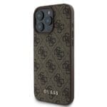 Guess GUHCP16LG4GFBR Brown Hardcase 4G Classic Kryt iPhone 16 Pro
