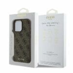 Guess GUHCP16LG4GFBR Brown Hardcase 4G Classic Kryt iPhone 16 Pro