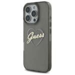 Guess GUHCP16LHCHGSPK Black Hardcase IML Heart Kryt iPhone 16 Pro