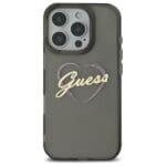 Guess GUHCP16LHCHGSPK Black Hardcase IML Heart Kryt iPhone 16 Pro