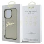 Guess GUHCP16LHCHGSPK Black Hardcase IML Heart Kryt iPhone 16 Pro