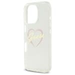 Guess GUHCP16LHCHGSPT Transparent Hardcase IML Heart Kryt iPhone 16 Pro