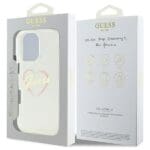 Guess GUHCP16LHCHGSPT Transparent Hardcase IML Heart Kryt iPhone 16 Pro