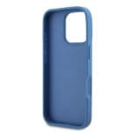 Guess GUHCP16LP4TDSCPB Blue Hardcase Leather Metal Logo Strass Crossbody Kryt iPhone 16 Pro