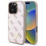 Guess GUHCP16LPG4GPH White Hardcase New 4G Triangle Kryt iPhone 16 Pro
