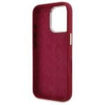 Guess GUHCP16LSMBSLM Magenta Hardcase Silicone Script Metal Logo Kryt iPhone 16 Pro