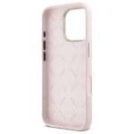 Guess GUHCP16LSMBSLP Pink Hardcase Silicone Script Metal Logo & Frame Kryt iPhone 16 Pro