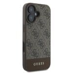 Guess GUHCP16MG4GLBR Brown Hardcase 4G Bottom Stripe Kryt iPhone 16 Plus