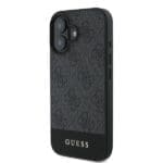 Guess GUHCP16MG4GLGR Grey Hardcase 4G Bottom Stripe Kryt iPhone 16 Plus