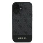 Guess GUHCP16MG4GLGR Grey Hardcase 4G Bottom Stripe Kryt iPhone 16 Plus