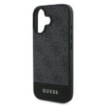 Guess GUHCP16MG4GLGR Grey Hardcase 4G Bottom Stripe Kryt iPhone 16 Plus