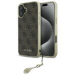 Guess GUHCP16MGF4GBR Brown Hardcase 4G Charms Collection Kryt iPhone 16 Plus