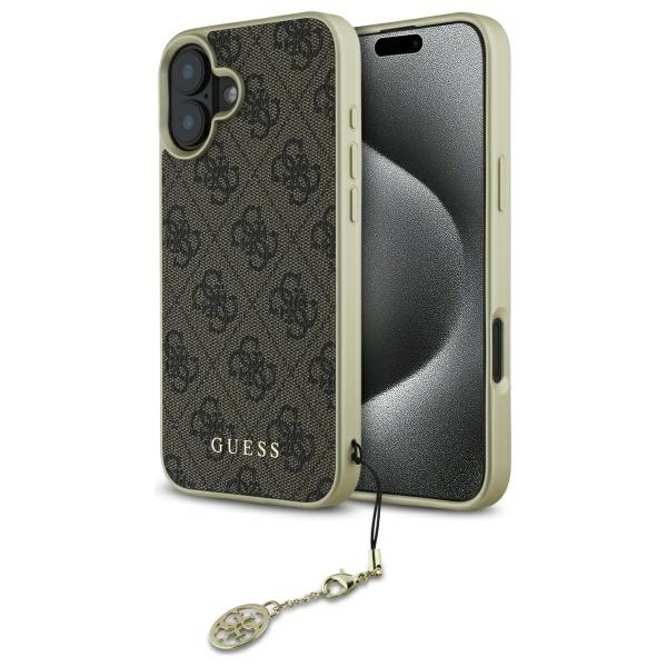 Guess GUHCP16SGF4GBR Brown Hardcase 4G Charms Collection Kryt iPhone 16