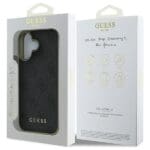 Guess GUHCP16SGF4GGR Black Hardcase 4G Charms Collection Kryt iPhone 16