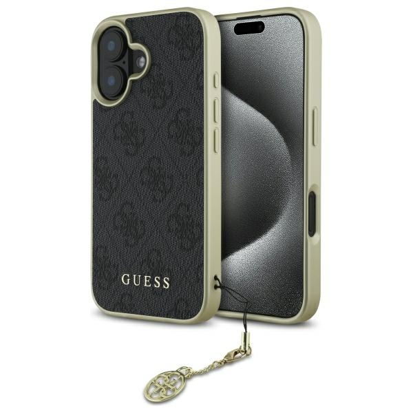 Guess GUHCP16SGF4GGR Black Hardcase 4G Charms Collection Kryt iPhone 16