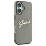 Guess GUHCP16SHCHGSPK Black Hardcase IML Heart Kryt iPhone 16