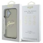 Guess GUHCP16SHCHGSPK Black Hardcase IML Heart Kryt iPhone 16