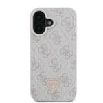 Guess GUHCP16SP4TDSCPP Pink Hardcase Leather Metal Logo Strass Crossbody Kryt iPhone 16