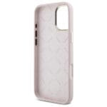 Guess GUHCP16SSMBSLP Pink Hardcase Silicone Script Metal Logo & Frame Kryt iPhone 16