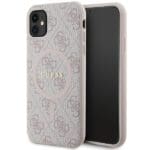 Guess GUHMN61G4GFRP Pink Hardcase 4G Collection Leather Metal Logo MagSafe Kryt iPhone 11/XR
