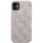 Guess GUHMN61G4GFRP Pink Hardcase 4G Collection Leather Metal Logo MagSafe Kryt iPhone 11/XR