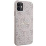 Guess GUHMN61G4GFRP Pink Hardcase 4G Collection Leather Metal Logo MagSafe Kryt iPhone 11/XR
