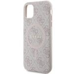 Guess GUHMN61G4GFRP Pink Hardcase 4G Collection Leather Metal Logo MagSafe Kryt iPhone 11/XR