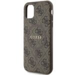 Guess GUHMN61G4GFRW Brown Hardcase 4G Collection Leather Metal Logo MagSafe Kryt iPhone 11/XR