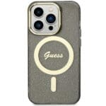 Guess GUHMN61HCMCGK Black Hardcase Glitter Gold MagSafe Kryt iPhone 11/XR