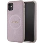 Guess GUHMN61PSAHMCP Pink Hardcase Saffiano MagSafe Kryt iPhone 11/XR