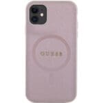Guess GUHMN61PSAHMCP Pink Hardcase Saffiano MagSafe Kryt iPhone 11/XR